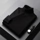 Men's plain turtleneck jumper with ribbed collar and cuffs