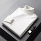 Men's plain turtleneck jumper with ribbed collar and cuffs