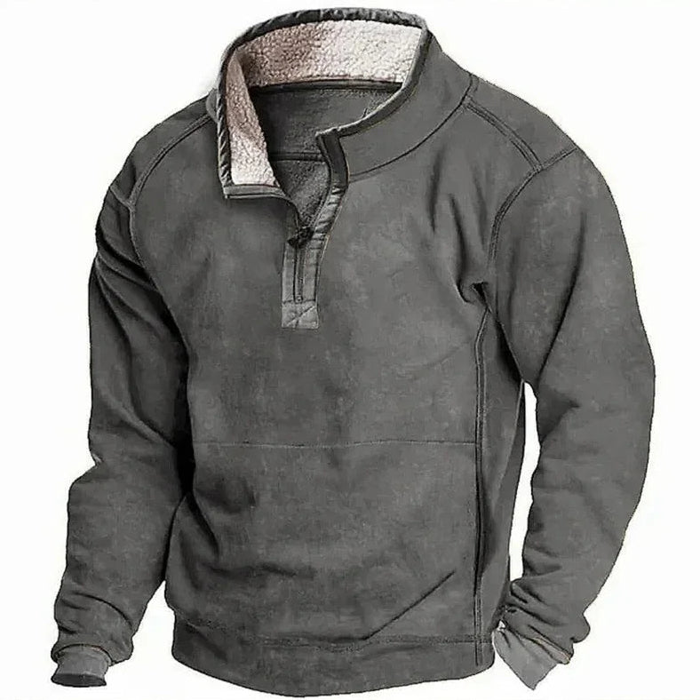Men's half zip jumper with fleece lining