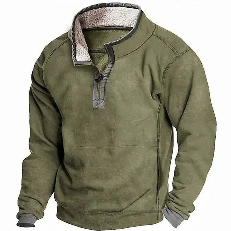 Men's half zip jumper with fleece lining
