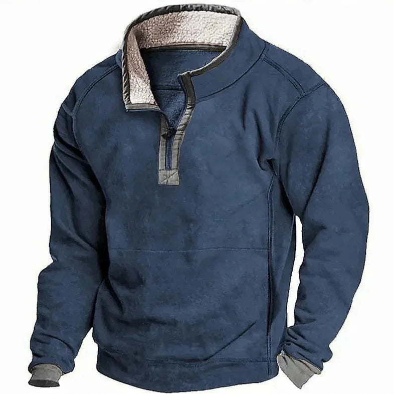 Men's half zip jumper with fleece lining
