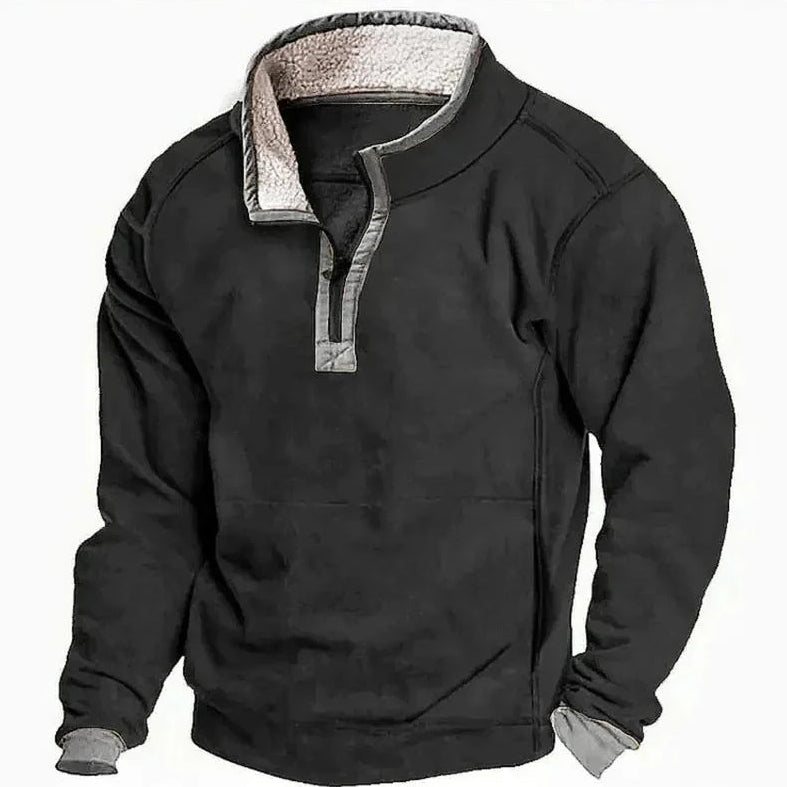 Men's half zip jumper with fleece lining