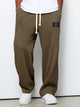 Men's relaxed waffle knit trousers with drawstring waist