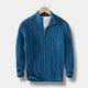 Men's cable knit half-zip mock neck sweater