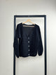 Women's knitted V-neck cardigan with long sleeves and front buttons