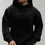 Men's logo hoodie with drawstring hood and kangaroo pocket