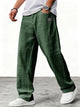 Men's relaxed wide-leg trousers with textured finish