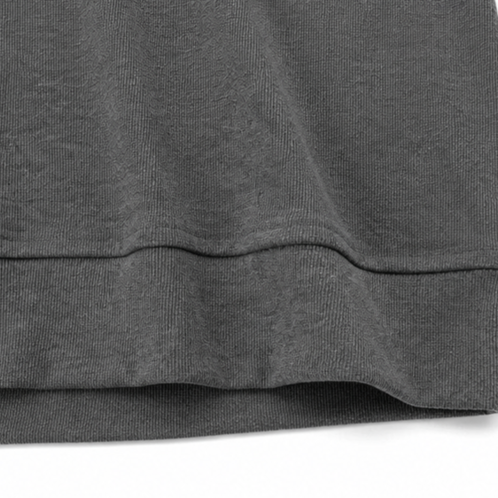 Women's waffle knit Henley hoodie with hood and long sleeves