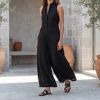 JumpsuitOasis  - Womens Black Wide Leg Jumpsuit Casual Days Out