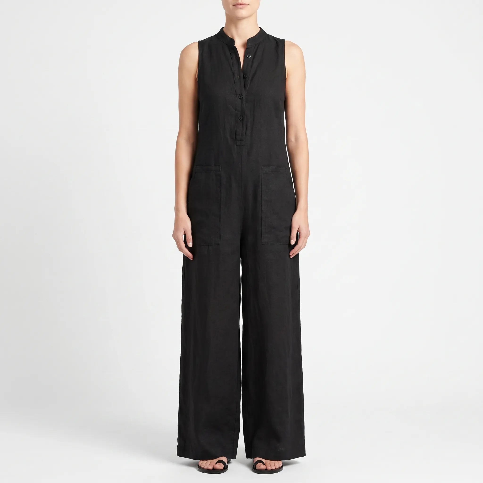 JumpsuitOasis  - Womens Black Wide Leg Jumpsuit Casual Days Out