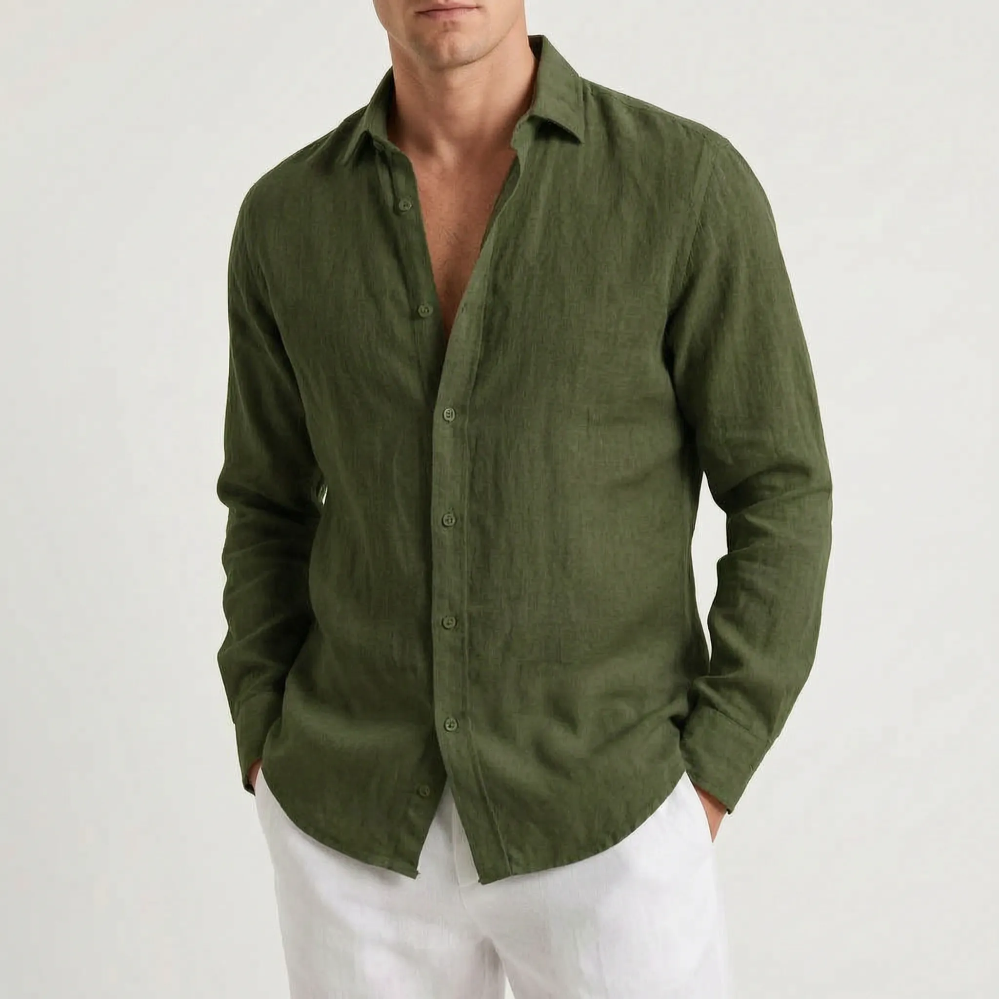 Kaelon  - Relaxed Long-Sleeved Summer Shirt Beach Holidays