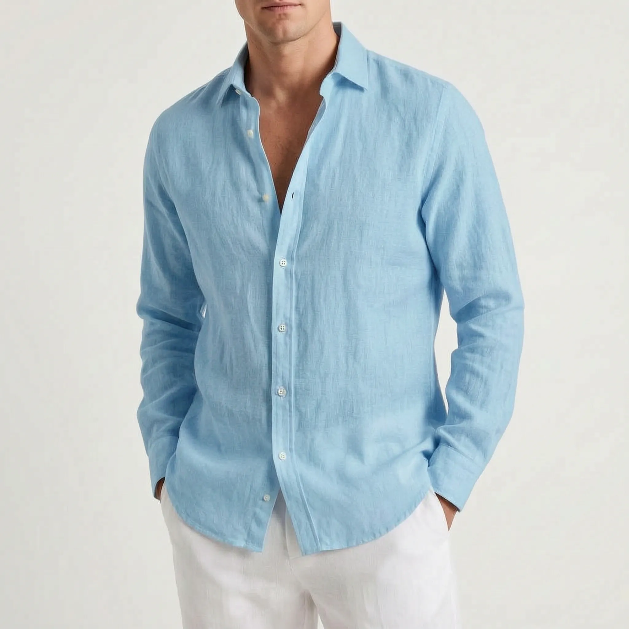 Kaelon  - Relaxed Long-Sleeved Summer Shirt Beach Holidays