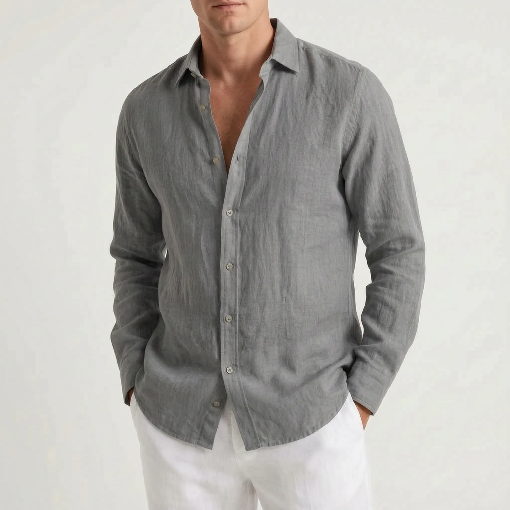 Kaelon  - Relaxed Long-Sleeved Summer Shirt Beach Holidays