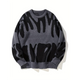 Women's oversized abstract patterned crew neck sweater with long sleeves