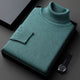 Men's plain turtleneck sweater with ribbed collar and cuffs in a presentation box