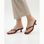 KittenStep  - Minimalist Square-Toe Kitten Heel Sandals Office Wear