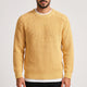 Men's textured crew neck jumper with long sleeves and ribbed trims