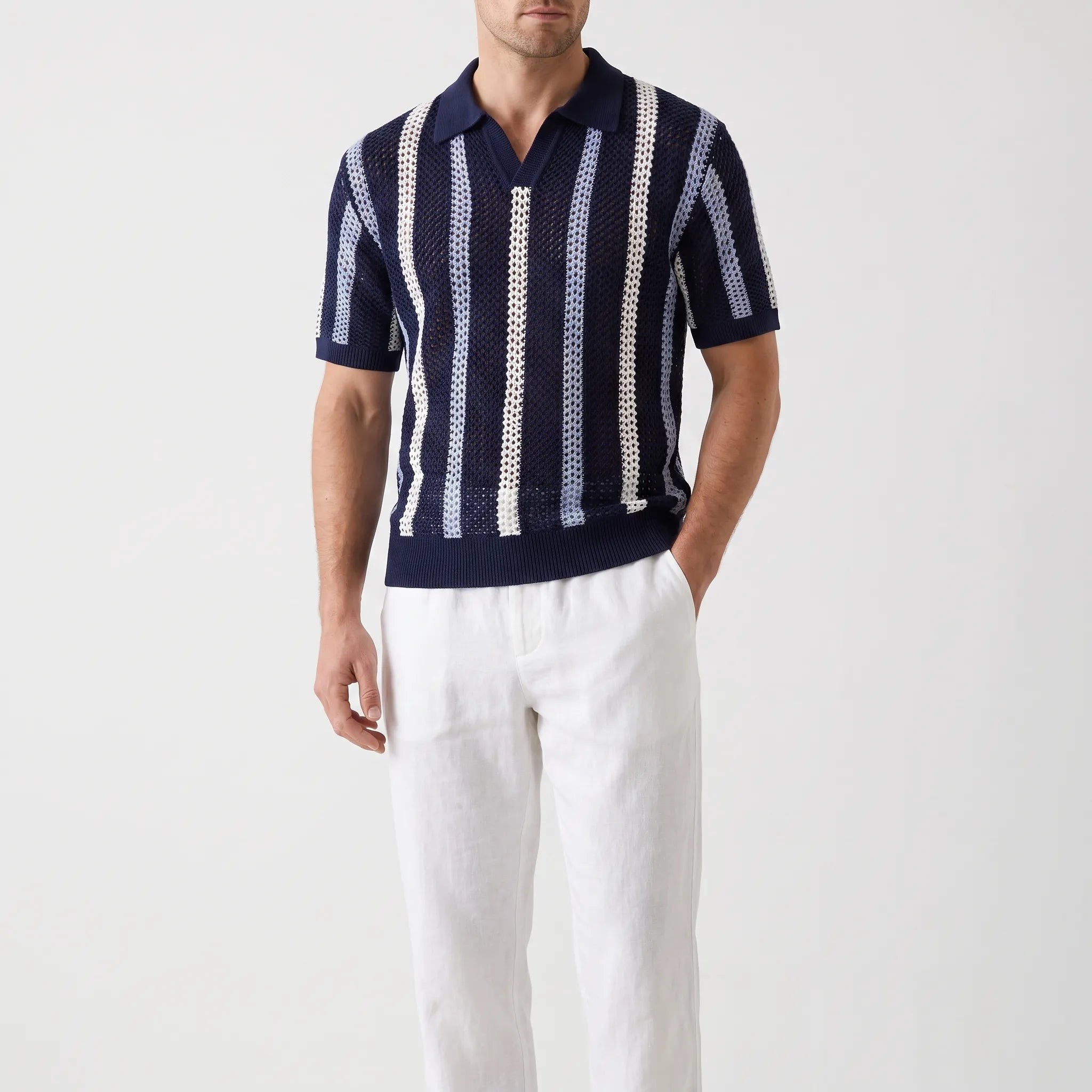KnitHaven  - Open-Knit Casual Matching Set Warm Weather Styling