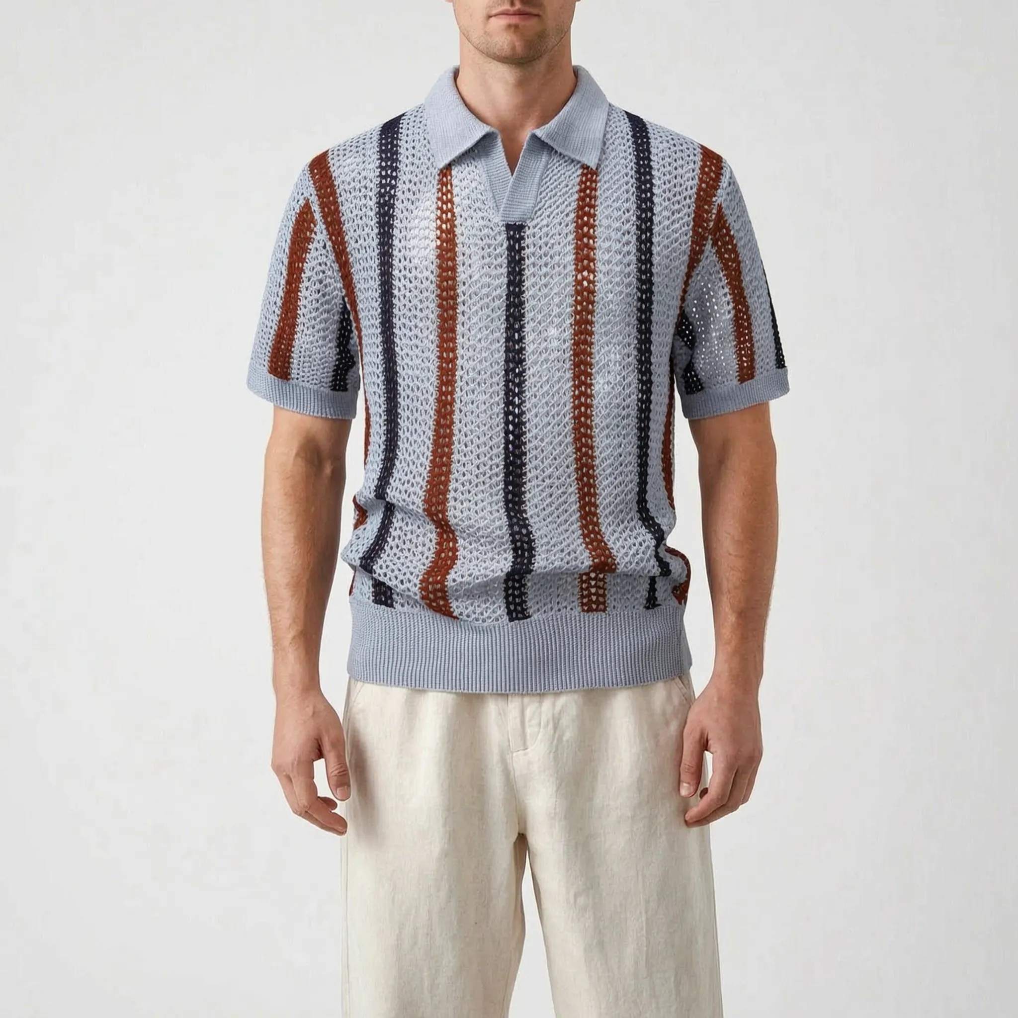 KnitHaven  - Open-Knit Casual Matching Set Warm Weather Styling