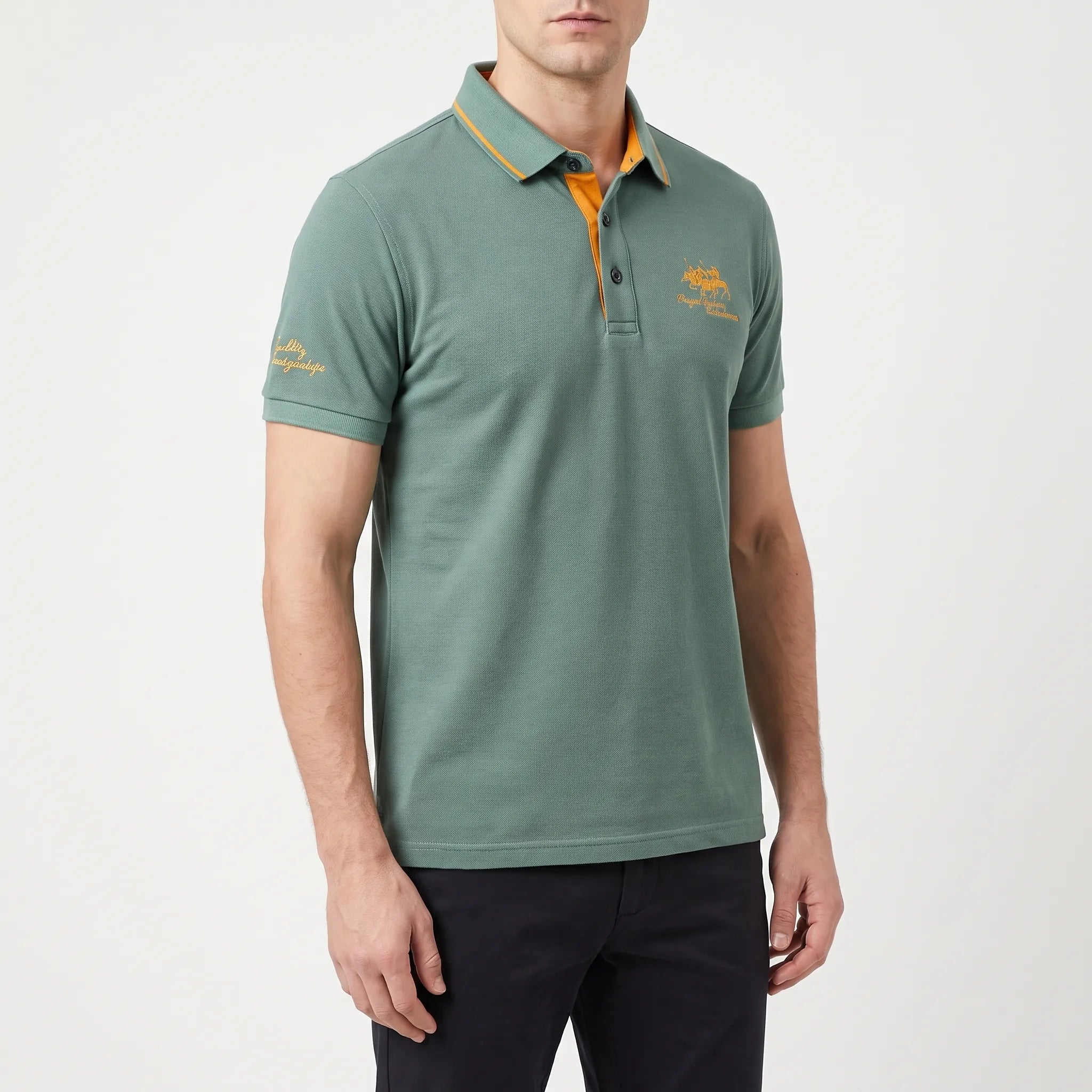 Knitwell  - Men's Knitted Short-Sleeved Polo Shirt Smart-Casual Outings