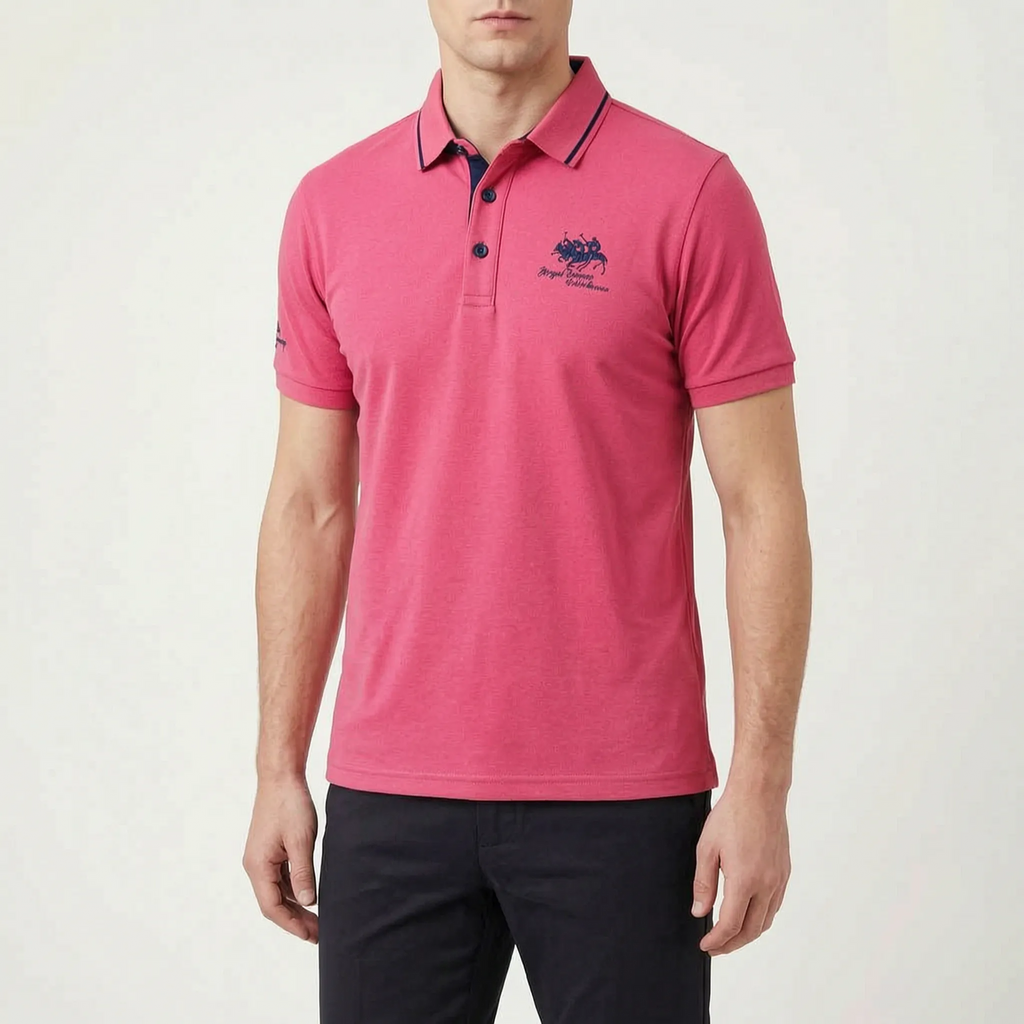 Knitwell  - Men's Knitted Short-Sleeved Polo Shirt Smart-Casual Outings