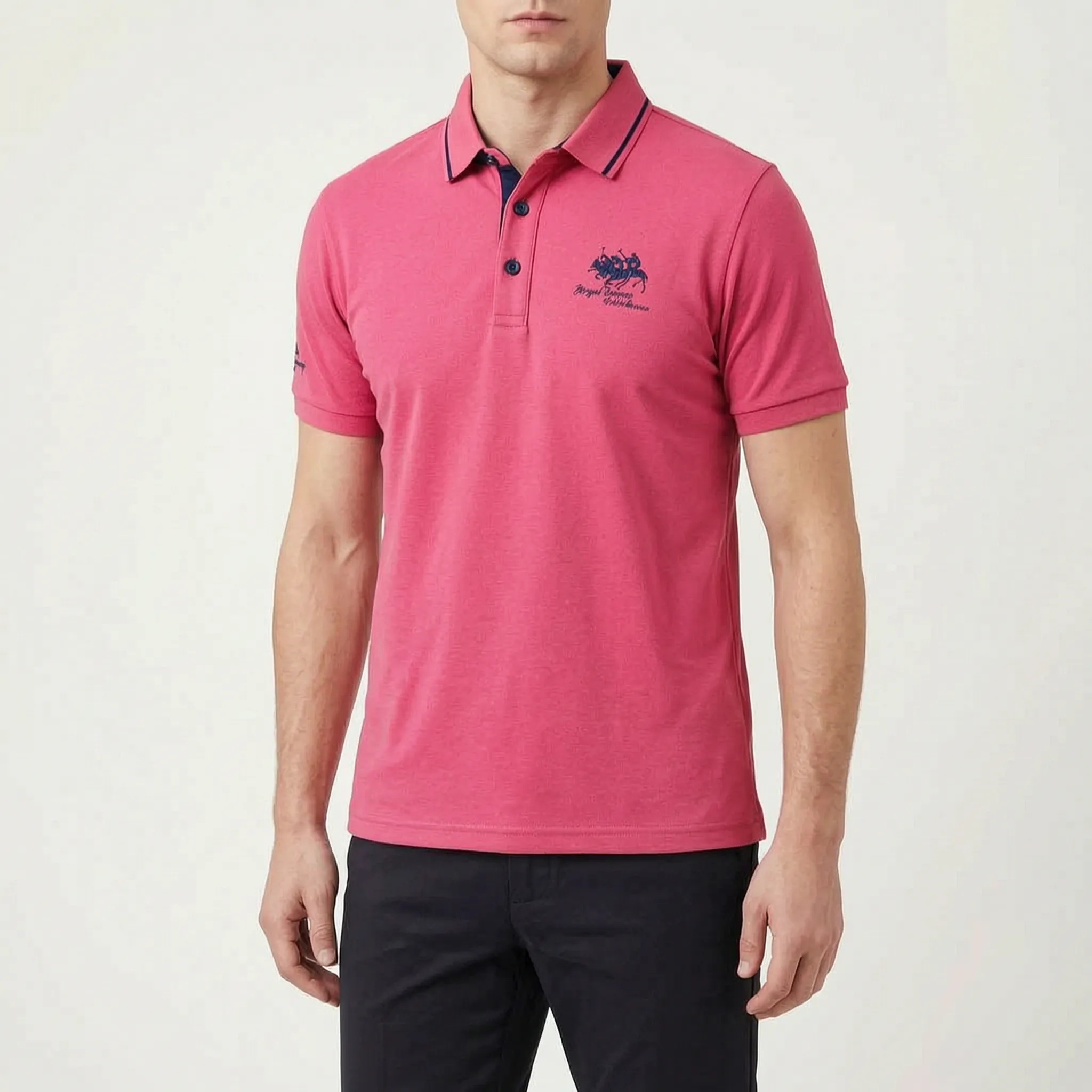 Knitwell  - Men's Knitted Short-Sleeved Polo Shirt Smart-Casual Outings