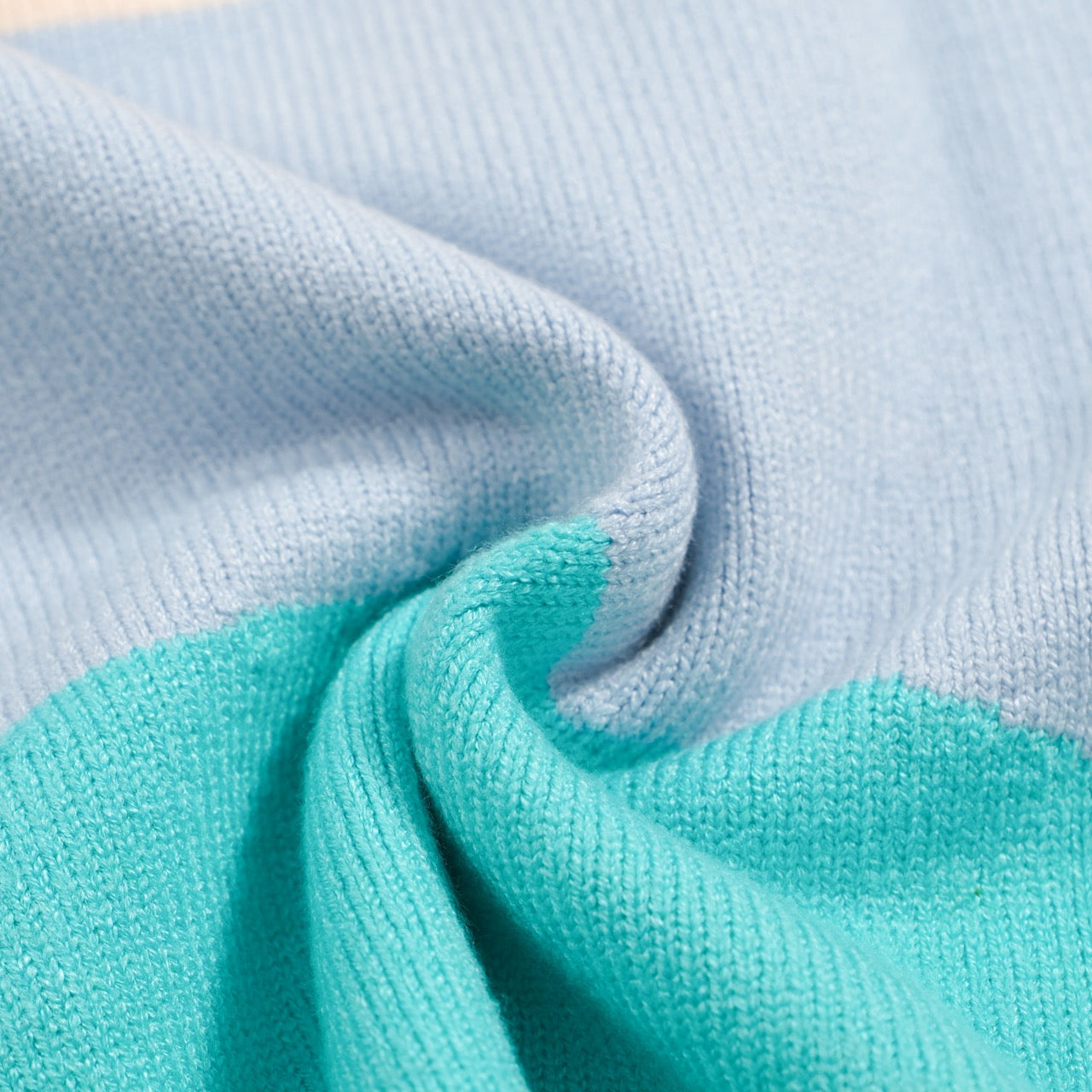 Men's pastel colorblock knit polo shirt with button front