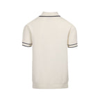 Men's safari jacquard polo shirt with elephant and palm tree motifs