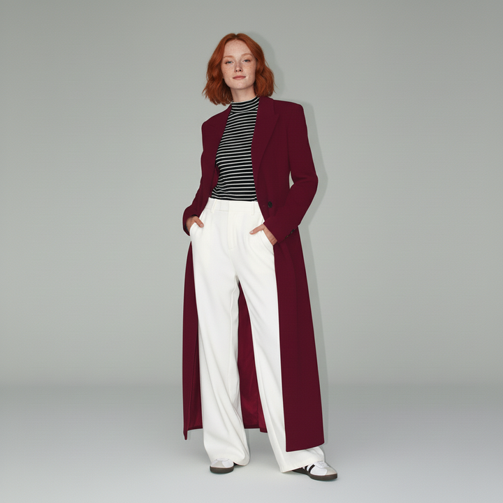 Women's Long Structured Tailored Coat