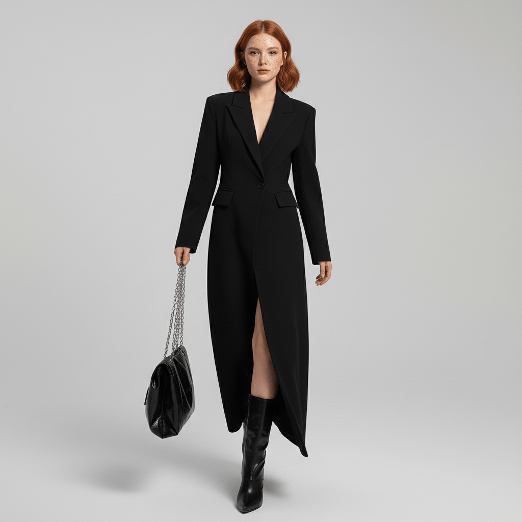 Women's Long Structured Tailored Coat