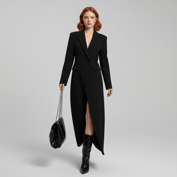 Women's Long Structured Tailored Coat