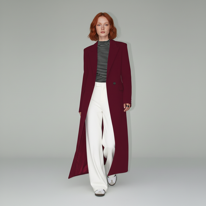 Women's Long Structured Tailored Coat