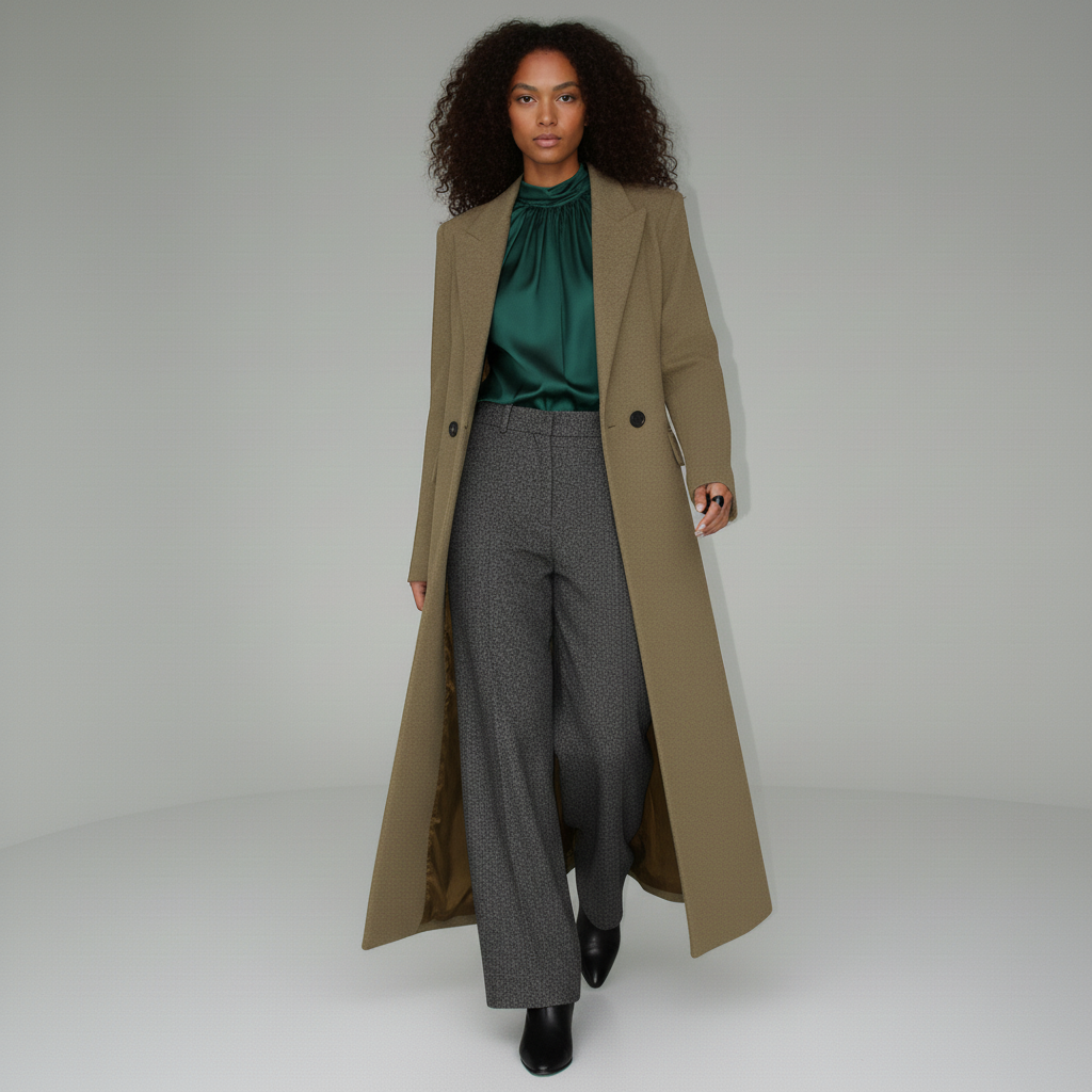 Women's Long Structured Tailored Coat