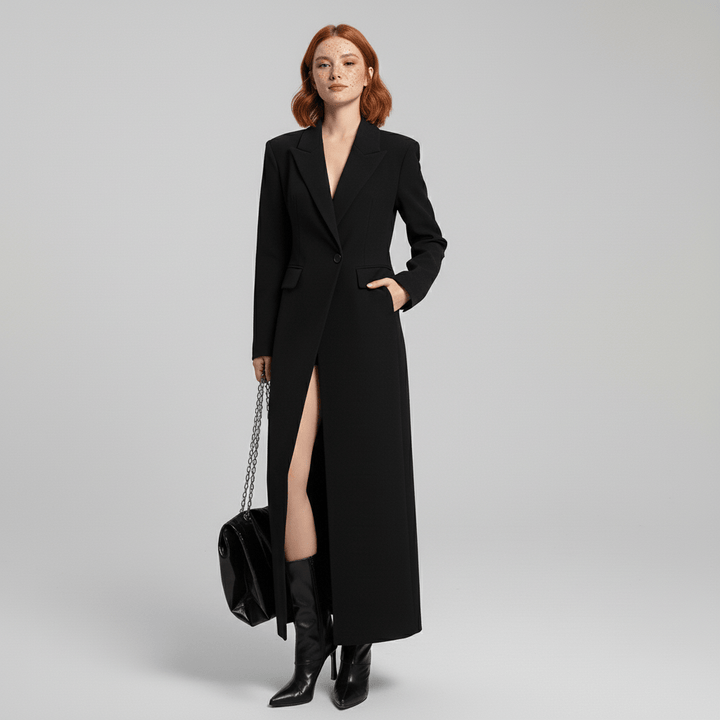 Women's Long Structured Tailored Coat