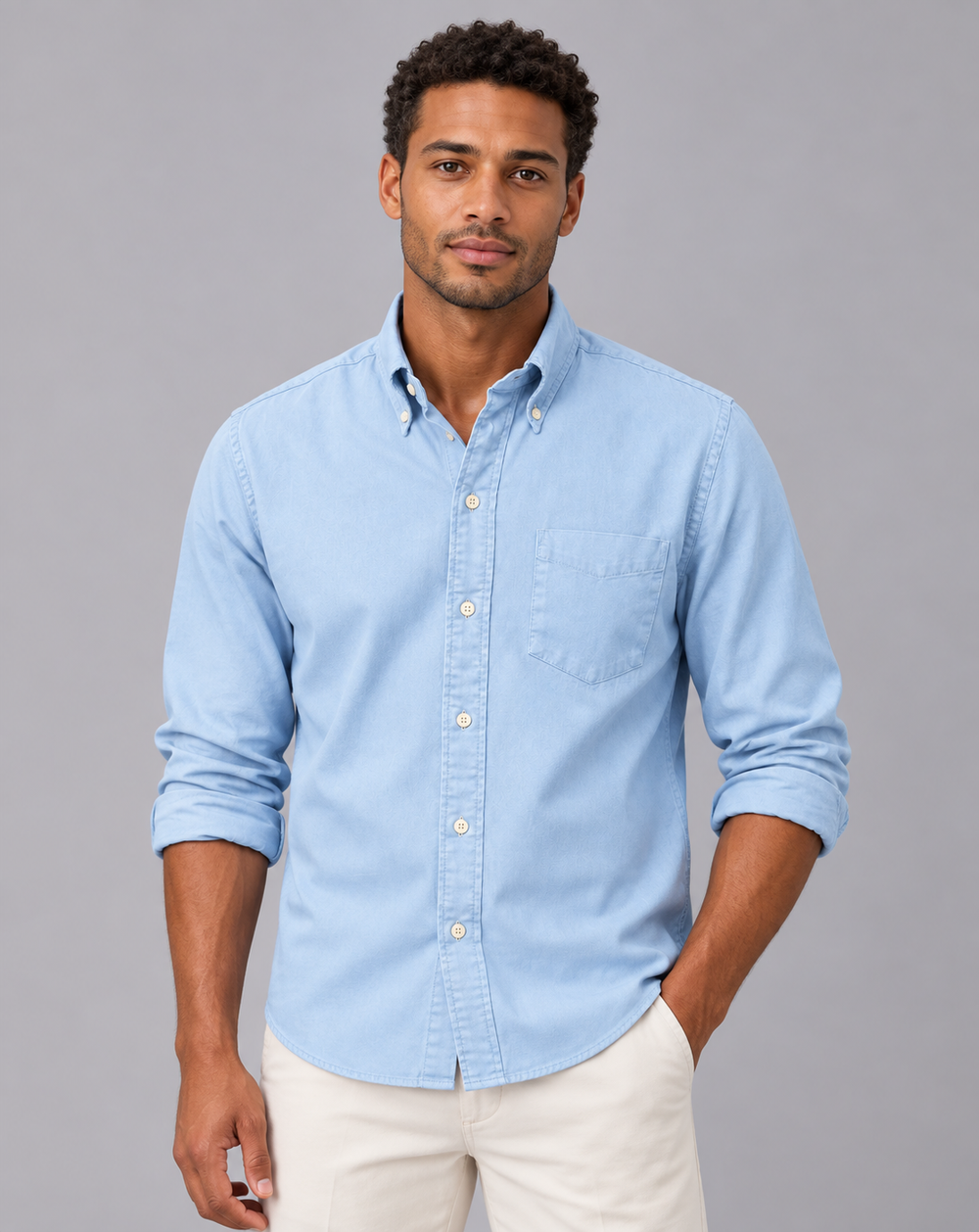 Men's Long-Sleeve Button-Down Shirt