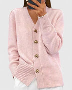 Women's open front cardigan with long sleeves