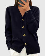 Women's open front cardigan with long sleeves
