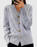 Women's open front cardigan with long sleeves