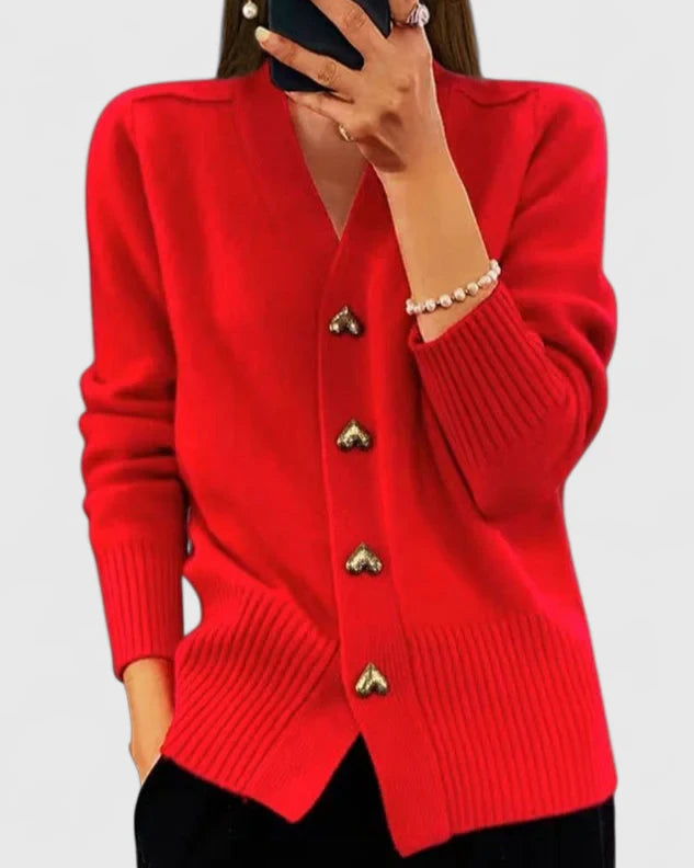 Women's open front cardigan with long sleeves