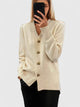Women's open front cardigan with long sleeves