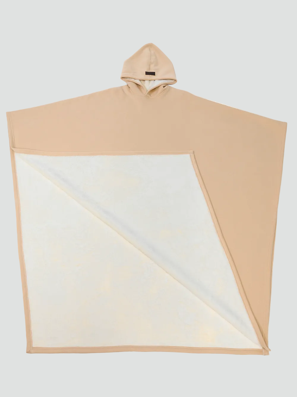 Unisex hooded poncho blanket with oversized fit