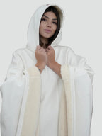 Unisex hooded poncho blanket with oversized fit