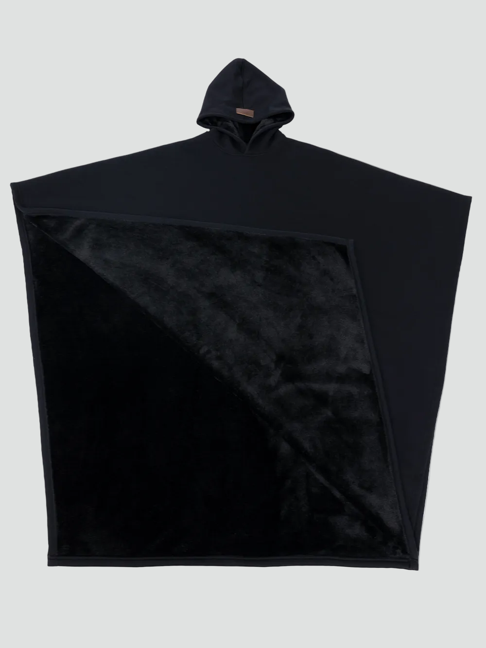 Unisex hooded poncho blanket with oversized fit