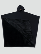 Unisex hooded poncho blanket with oversized fit