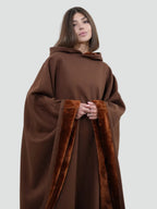 Unisex hooded poncho blanket with oversized fit