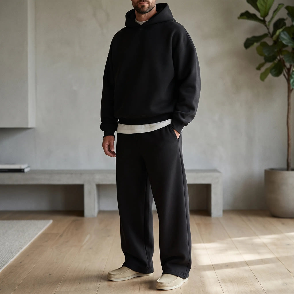Louxis  - Relaxed Fit Matching Mens Tracksuit Set Relaxing At Home