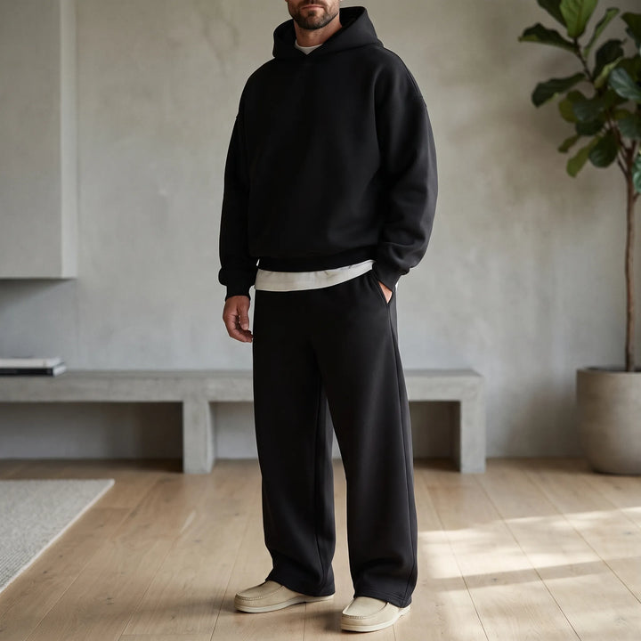 Louxis  - Relaxed Fit Matching Mens Tracksuit Set Relaxing At Home