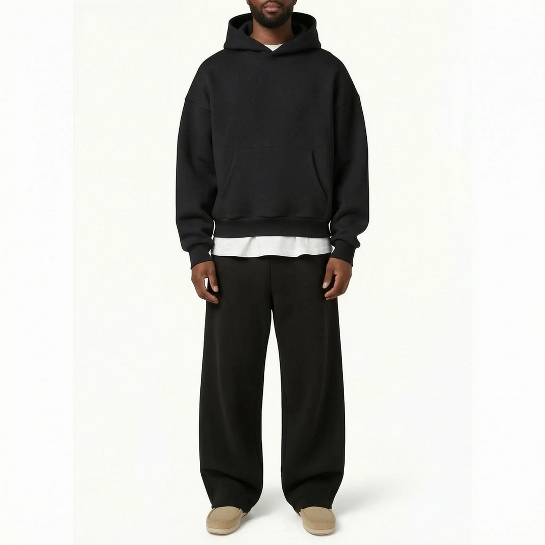 Louxis  - Relaxed Fit Matching Mens Tracksuit Set Relaxing At Home