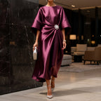 LuminaDrape  - Draped Long Evening Dress Formal Events