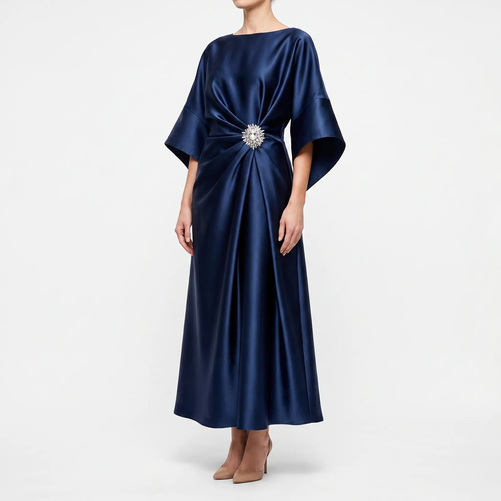 LuminaDrape  - Draped Long Evening Dress Formal Events